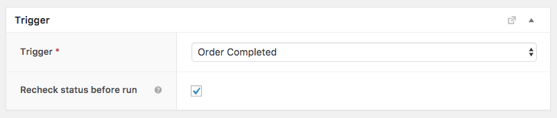 This trigger fires after every completed order.