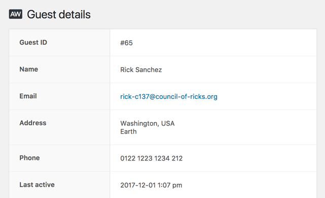 AutomateWoo detailed guest info screenshot